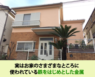 実はお家のさまざまなところに 使われている鉄をはじめとした金属
