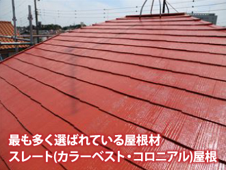 最も選ばれている屋根材スレート(カラーベスト・コロニアル))