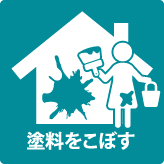 塗料をこぼす