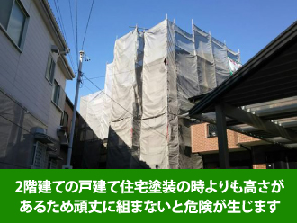 3階建ての足場