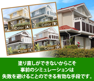カラーシミュレーションは失敗を避けることのできる有効な手段です