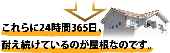 これらに24時間365日、耐え続けているのが屋根なのです